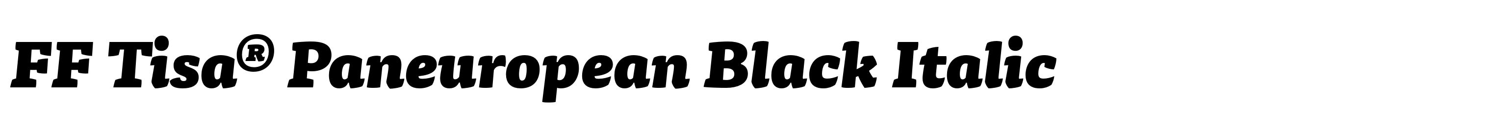 FF Tisa® Paneuropean Black Italic